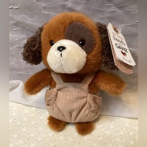 GANZ Dapper Darling Puppy Dog Plush Toy #H15517 Valentines Gift NWT 8"